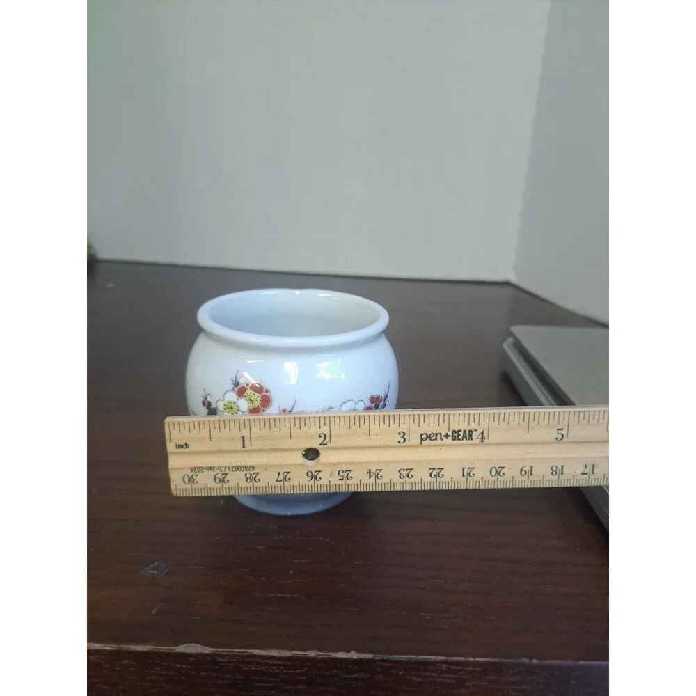 Vintage UCGC Porcelain Rounded Teacup With Folded Fan, Floral And Japanese...